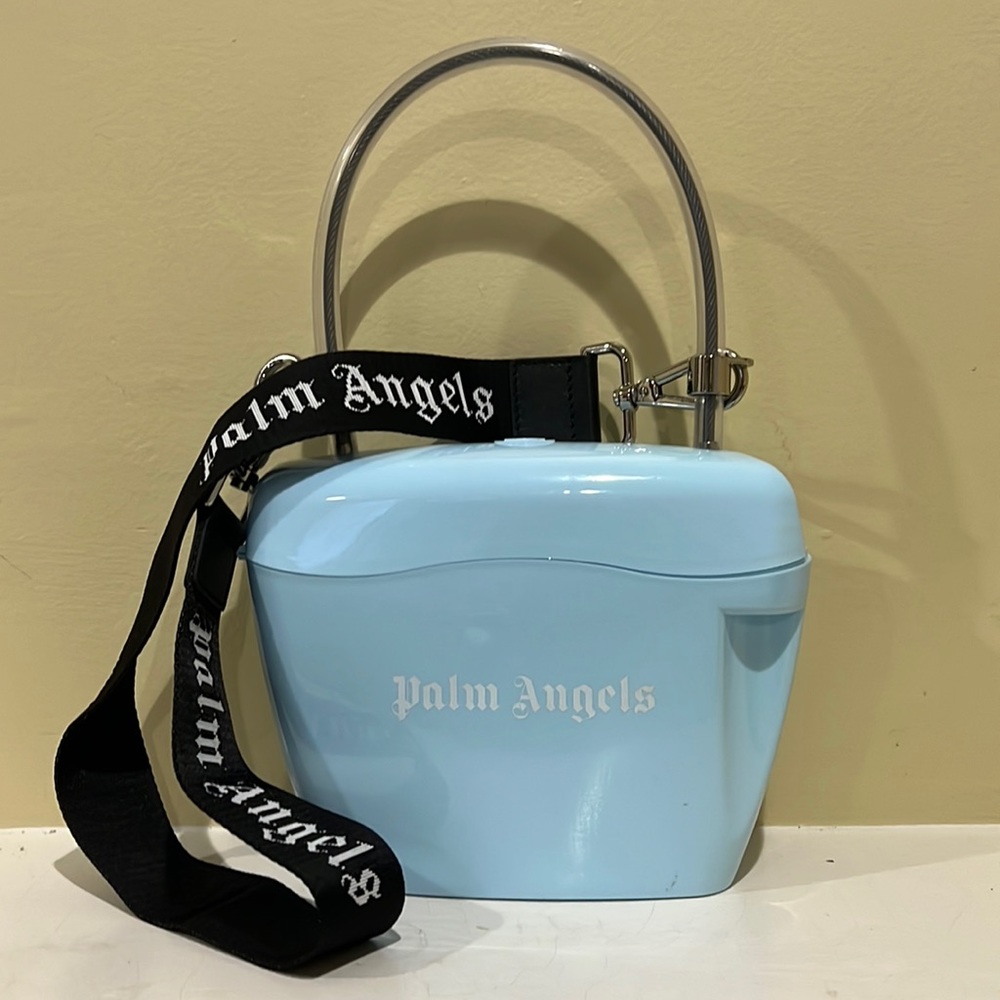 Palm Angels Strap Pad Lock Bag - Light Blue